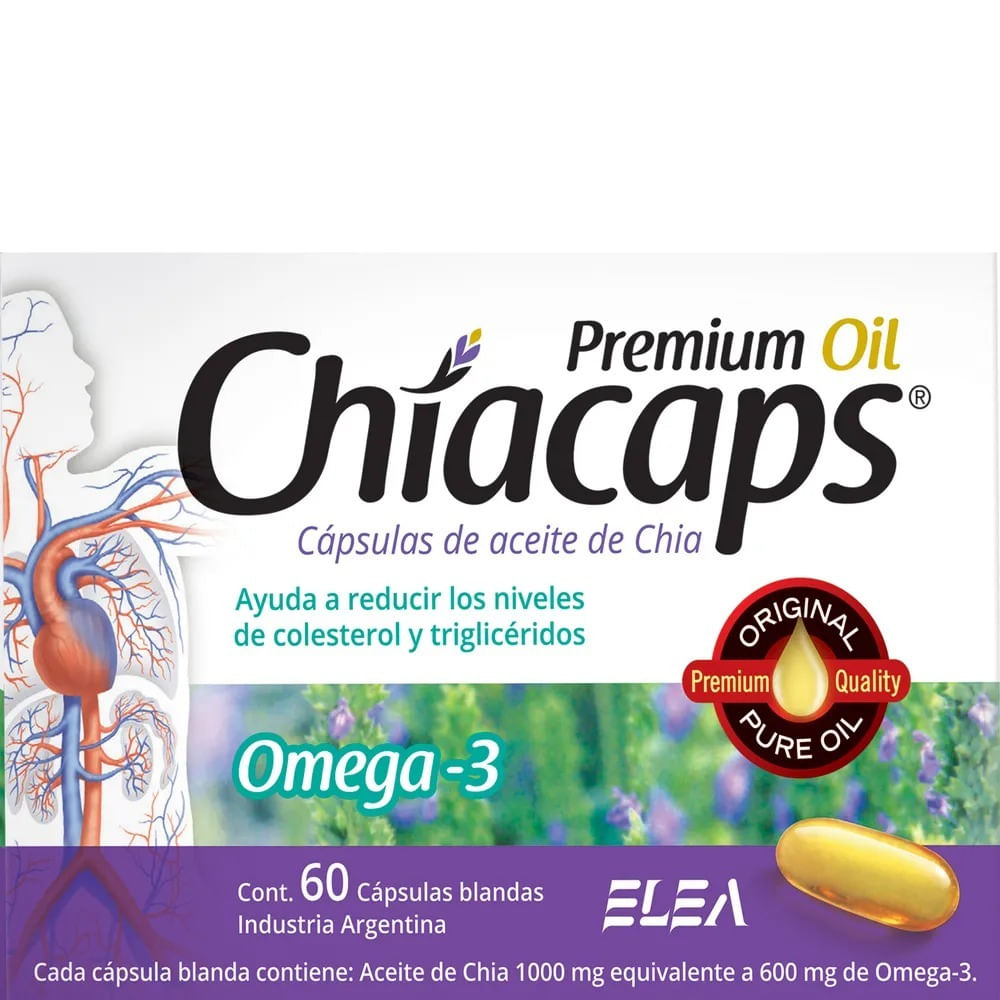 Chiacaps Aceite de Chía Omega 3 x 60 Cápsulas