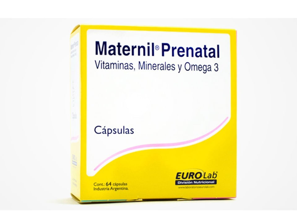 Maternil Prenatal Multivitamínico x 64 Cápsulas