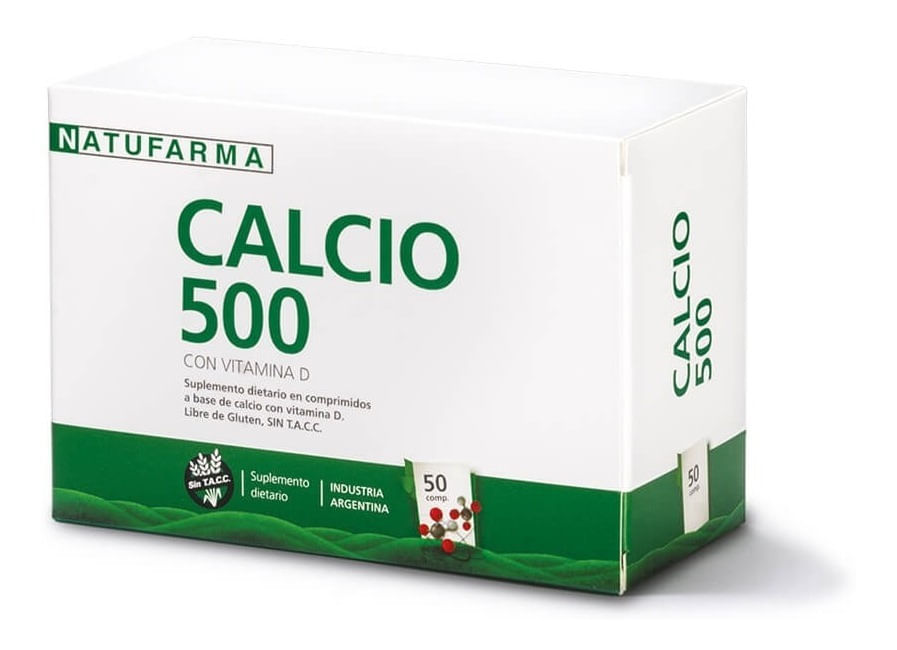 Natufarma Calcio 500 Con Vitamina D 50 Comprimidos