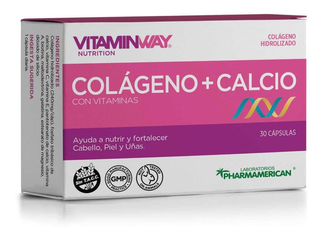 Colágeno + Calcio Vitamin Way Huesos x 30 Cápsulas