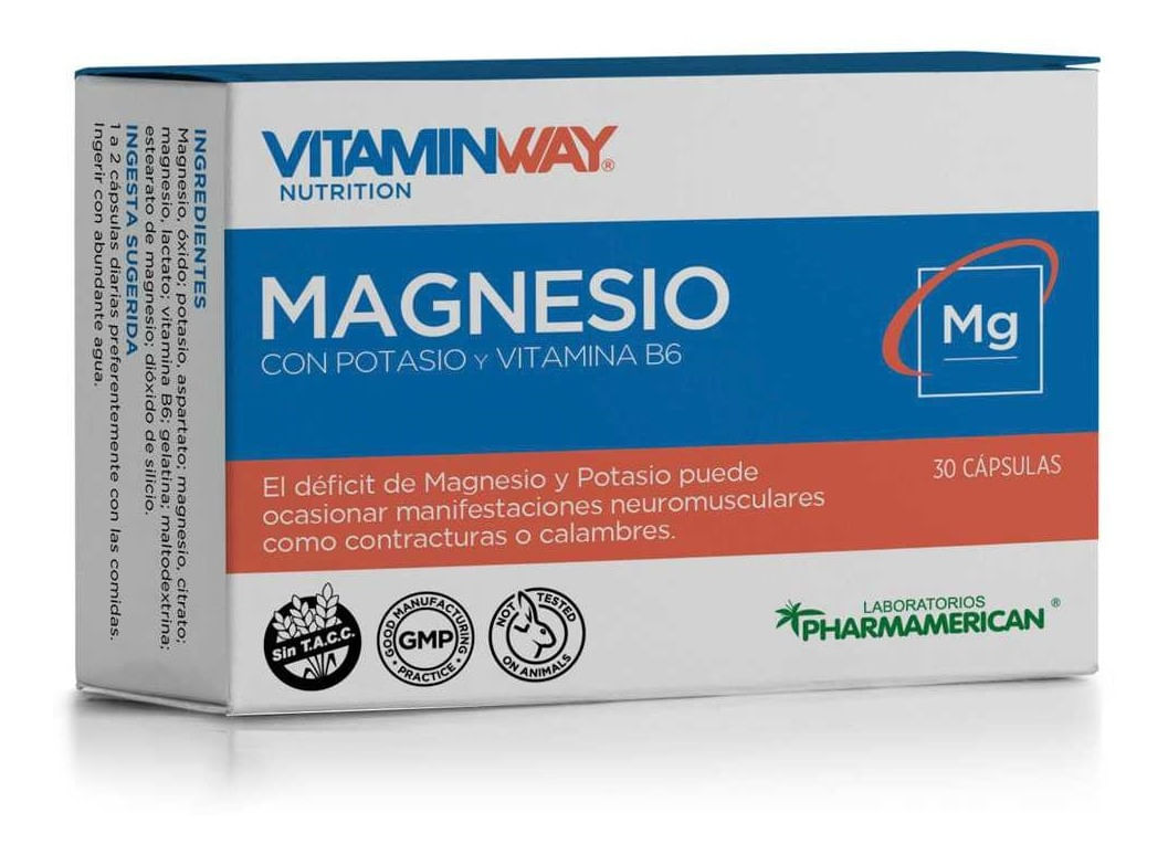 Vitamin Way Magnesio Cansancio y Fatiga x 30 Cápsulas