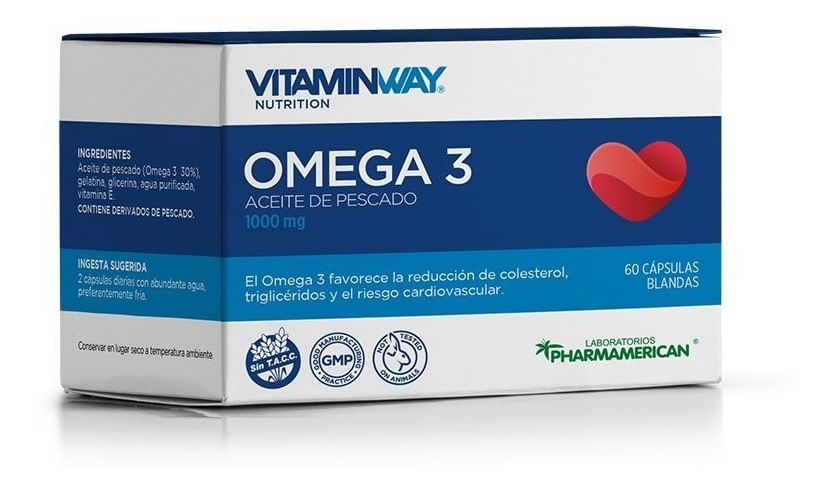 Vitamin Way Omega 3 Aceite de Pescado x 60 Cápsulas