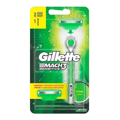 Gillette-Kit-Maquina-Afeitar-Mach3-Sensitive---2-Repuestos-en-Pedidosfarma