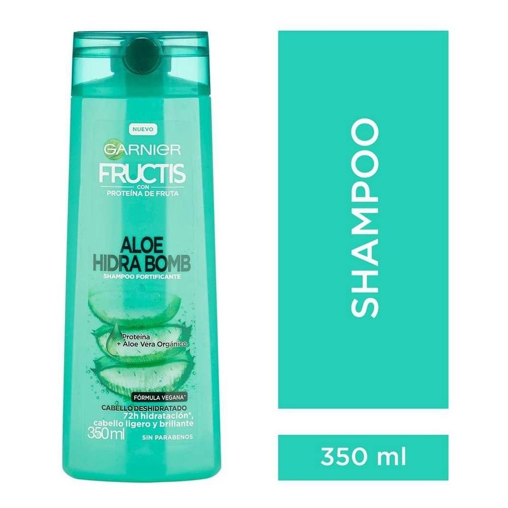 Garnier Fructis Shampoo Aloe Hidra Bomb Vegano 350 Ml pedidosfarma