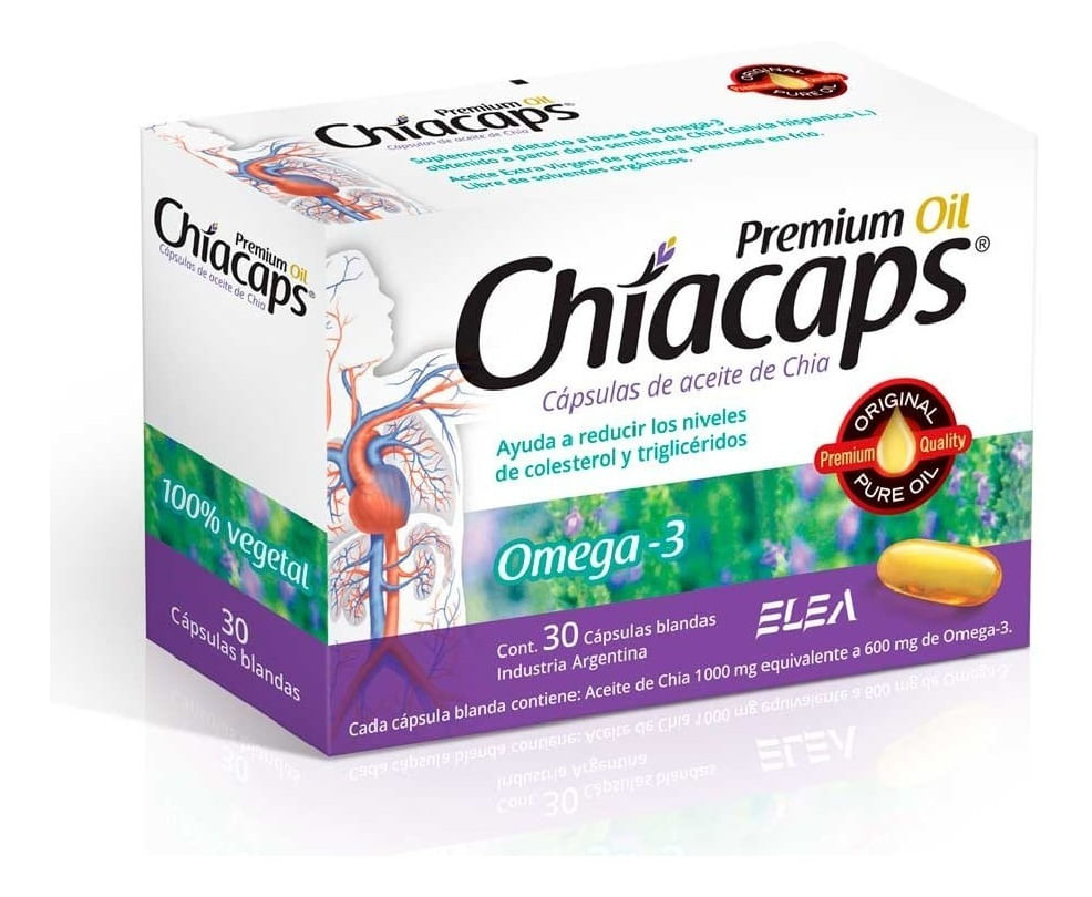 Chiacaps Aceite de Chía Omega 3 x 30 Cápsulas