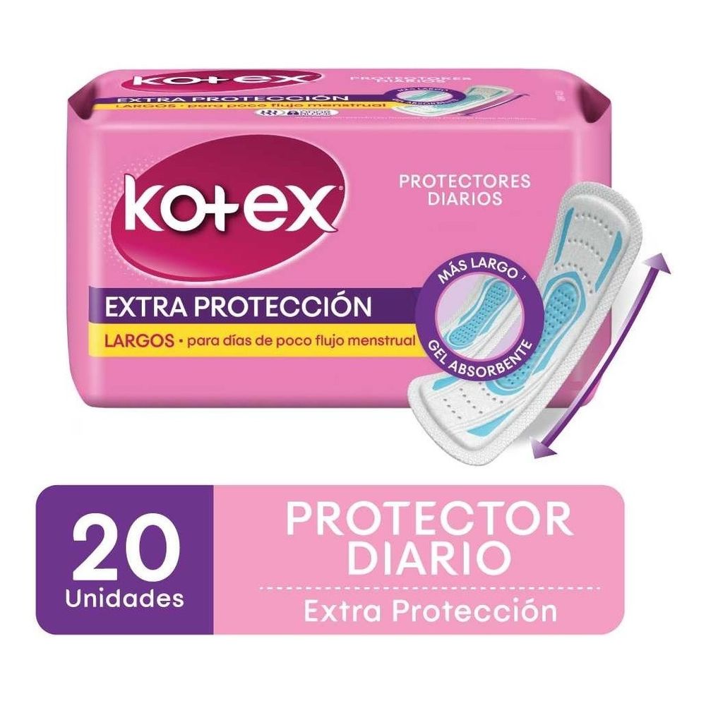 Kotex Extra Protección Protector Diario Largo 20 Unidades Pedidosfarma 4959