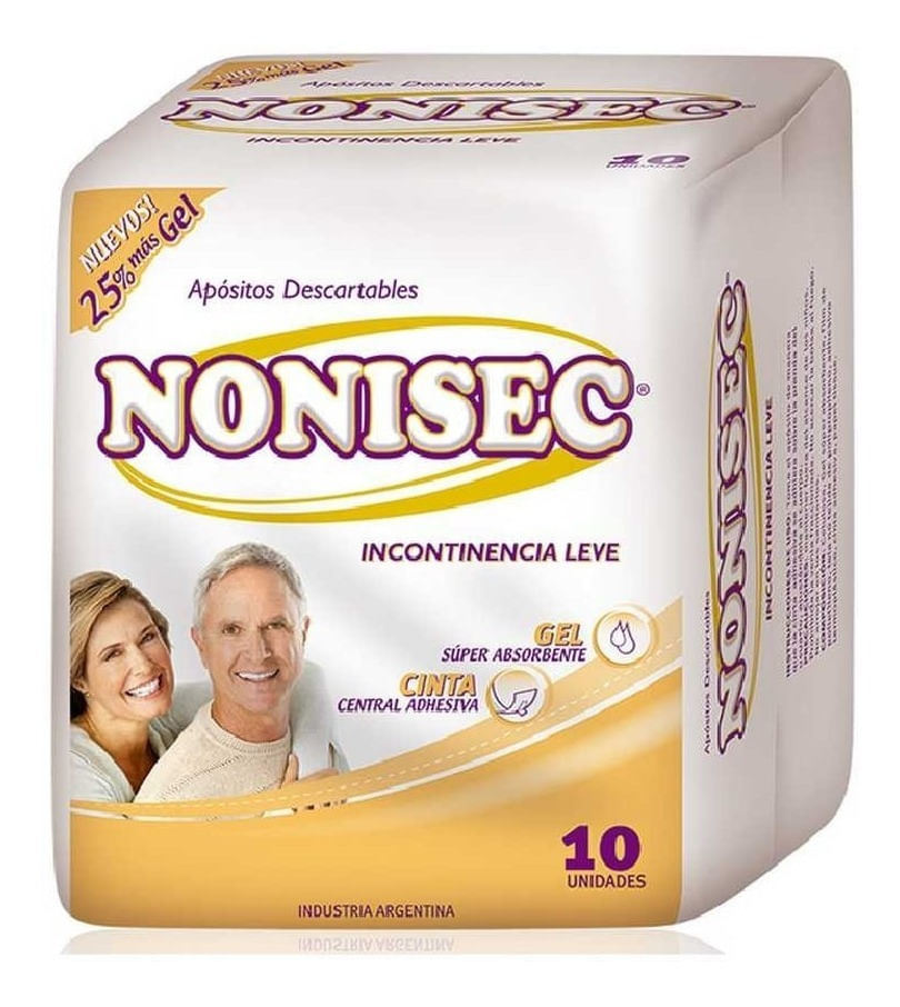 Nonisec Apósitos Incontinencia Leve Para Adultos 10 U