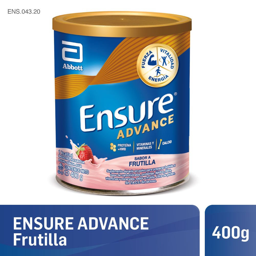 Ensure Advance Suplemento Polvo Frutilla 400g x 1 Ud