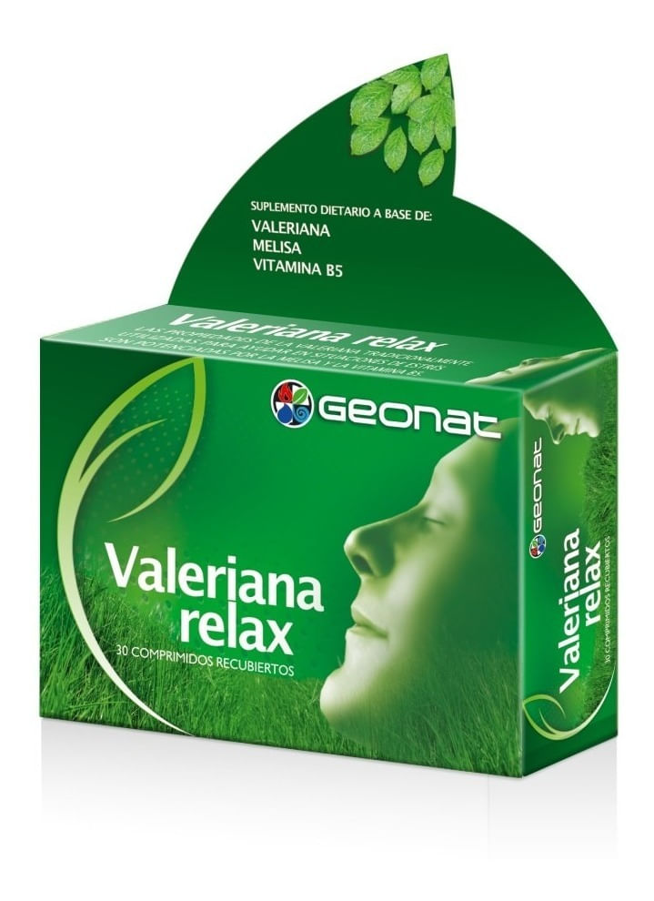 Geonat Valeriana Relax Estrés Tensión Nerviosa x 30 Comp