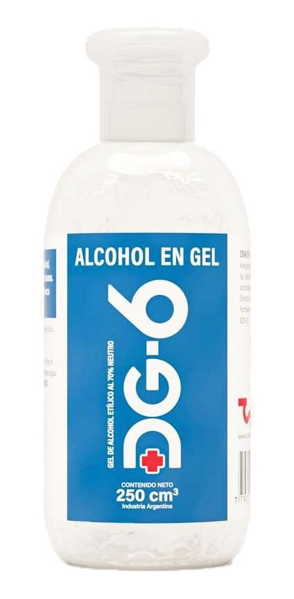 Dg6 Alcohol En Gel Con Alcohol Etílico Al 70% 250ml