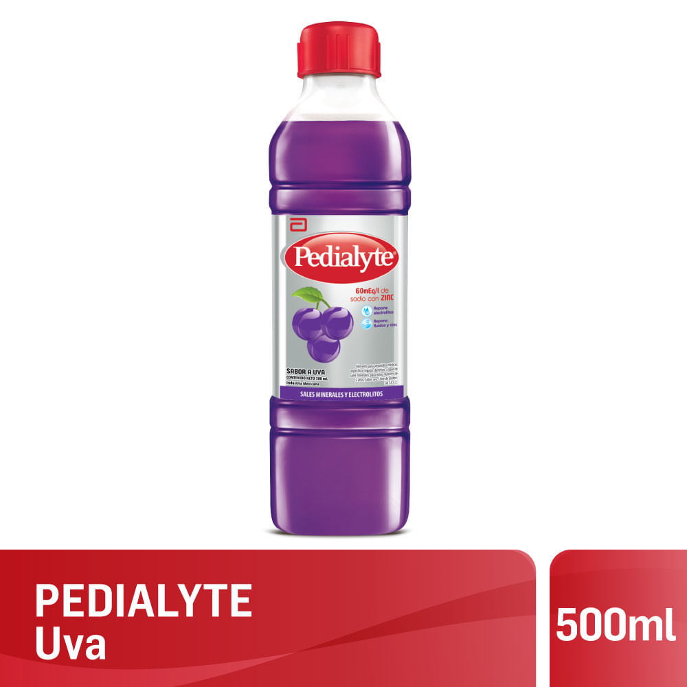 Pedialyte Rehidratante Uva Solución Oral 500ml