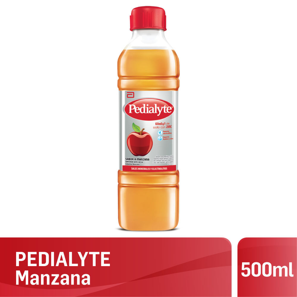Pedialyte Rehidratante Manzana Solución Oral 500ml