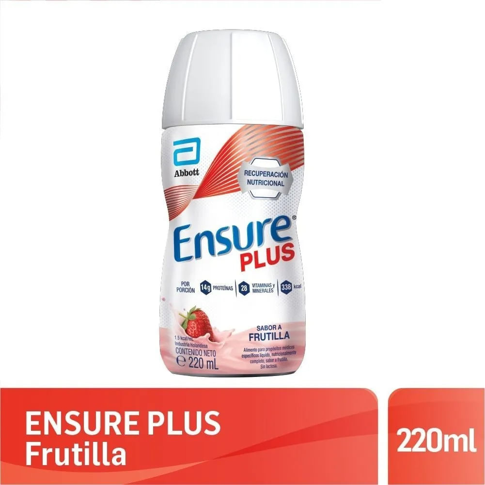 Ensure Plus Líquido Sabor Frutilla 220ml x 1 Unidad