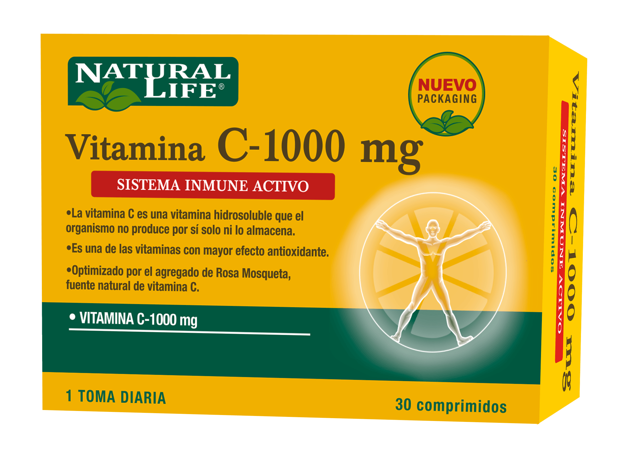 Natural Life Vitamina C 1000mg Rose Hips x 30 Comp