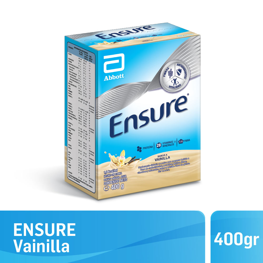 Ensure Suplemento Nutricional Vainilla Polvo x 400g