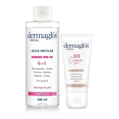Dermaglos-Agua-Micelar-200-Ml---Bb-Cream-Tono-Medio-en-FarmaPlus