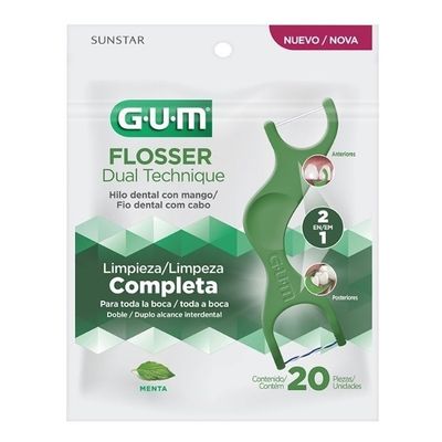 Gum-Flossers-Dual-Technique-2-En-1-Hilo-Dental-Con-Mango-20u-en-FarmaPlus