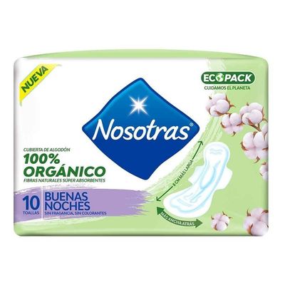 Nosotras-Buenas-Noches-Organico-Toalla-Femenina-10-Unidades-en-FarmaPlus