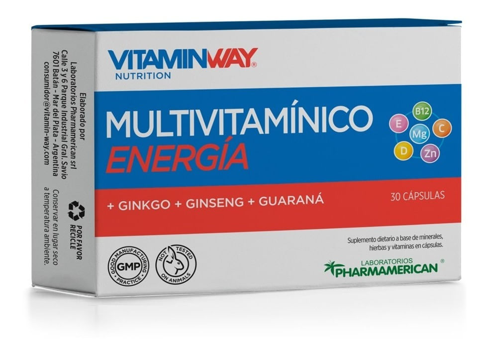 Vitamin Way Multivitamínico Energía x 30 Cápsulas
