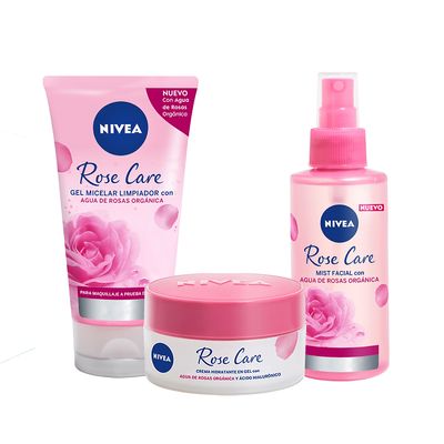 Nivea-Rose-Kit-Gel-Micelar---Crema-Humectante---Mist-Facial