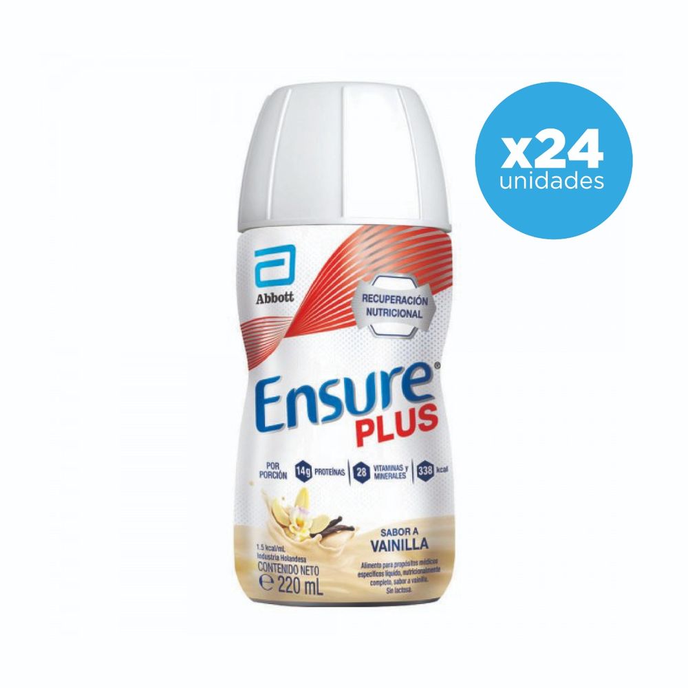 Combo Ensure Plus Vainilla 220ml X 24 pedidosfarma