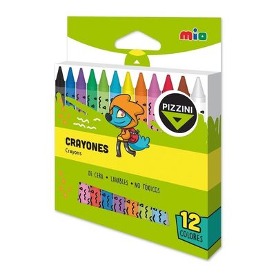 Pizzini-Mio-Crayones-De-Colores-X-12-Crayon-De-Cera-Lavable