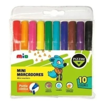 Pizzini-Mio-Marcador-Fibra-Mini-X-10-Colores-Surtidos-