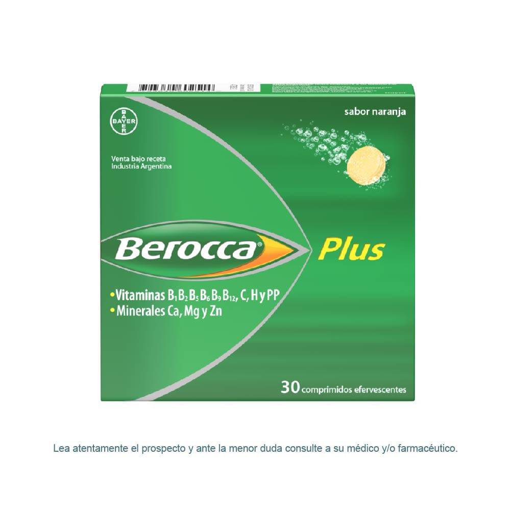 Berocca Plus Naranja x 30 Comp Efervescentes