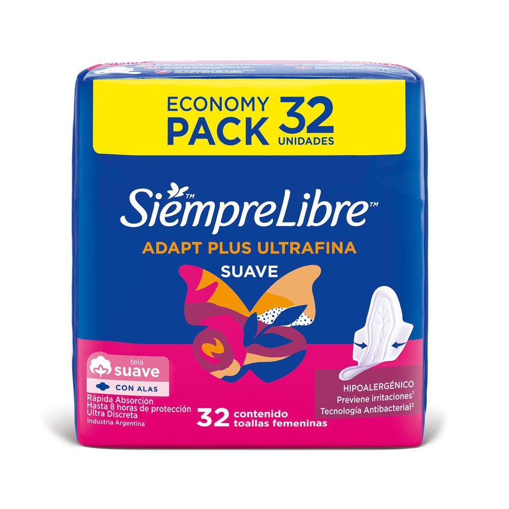 Toallitas Femeninas Siempre Libre Ultrafina  X 32un