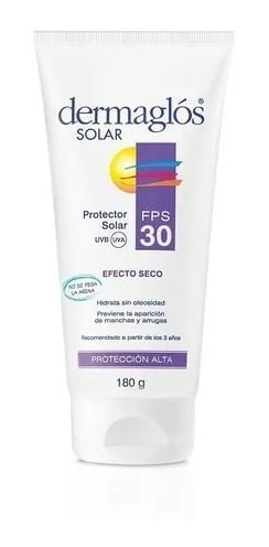 Protector Solar Efecto Seco Dermaglós FPS30 180grs