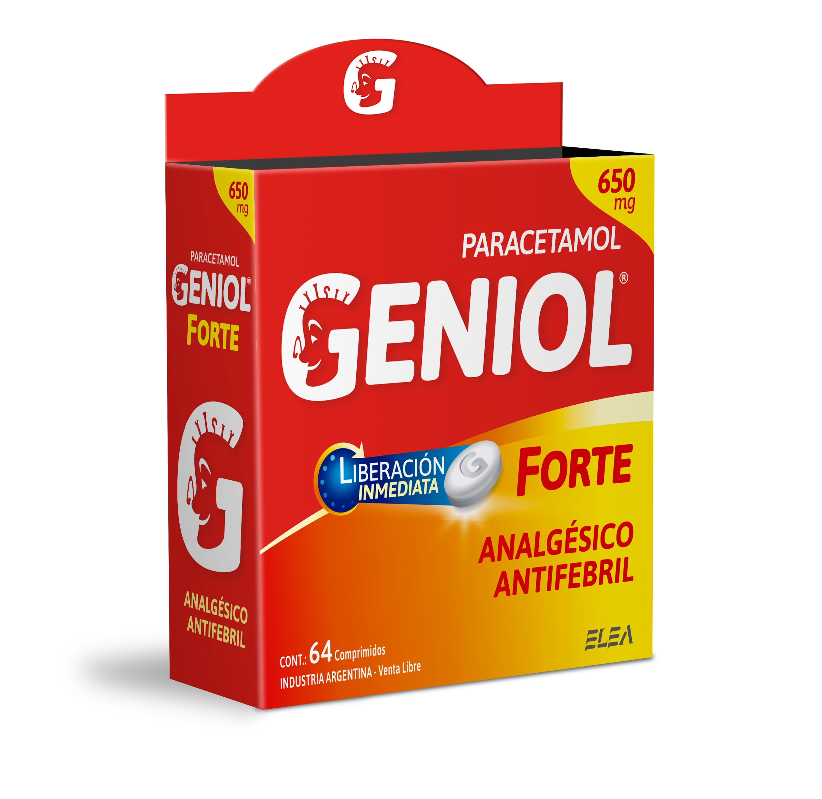 Geniol Forte 650mg x64un comprimidos
