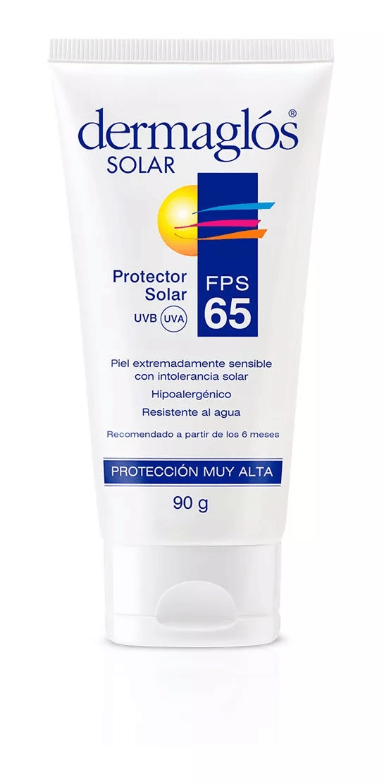Protector Solar FPS65 Dermaglós Crema 90g