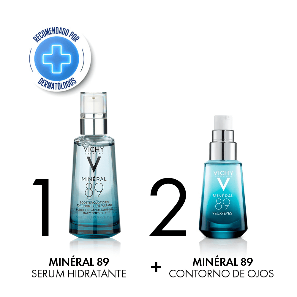 Combo Vichy Mineral 89 Serum Fortificante y Contorno de Ojos 50ml + 15ml