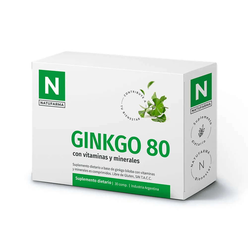 Natufarma Ginkgo Biloba 80 Circulación y Memoria x 30 Comp