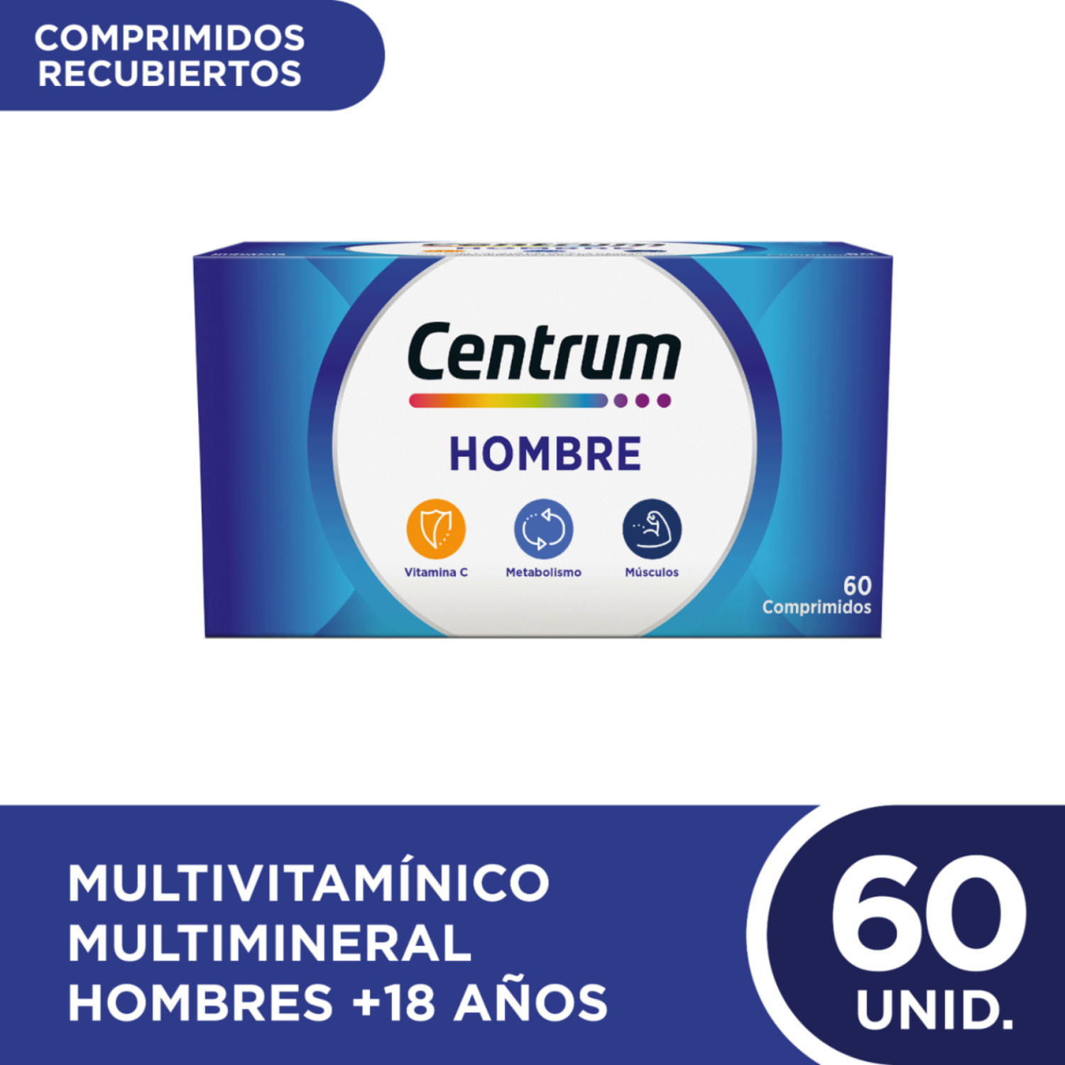 Centrum Hombre Multivitamínico Multimineral x 60 Comp