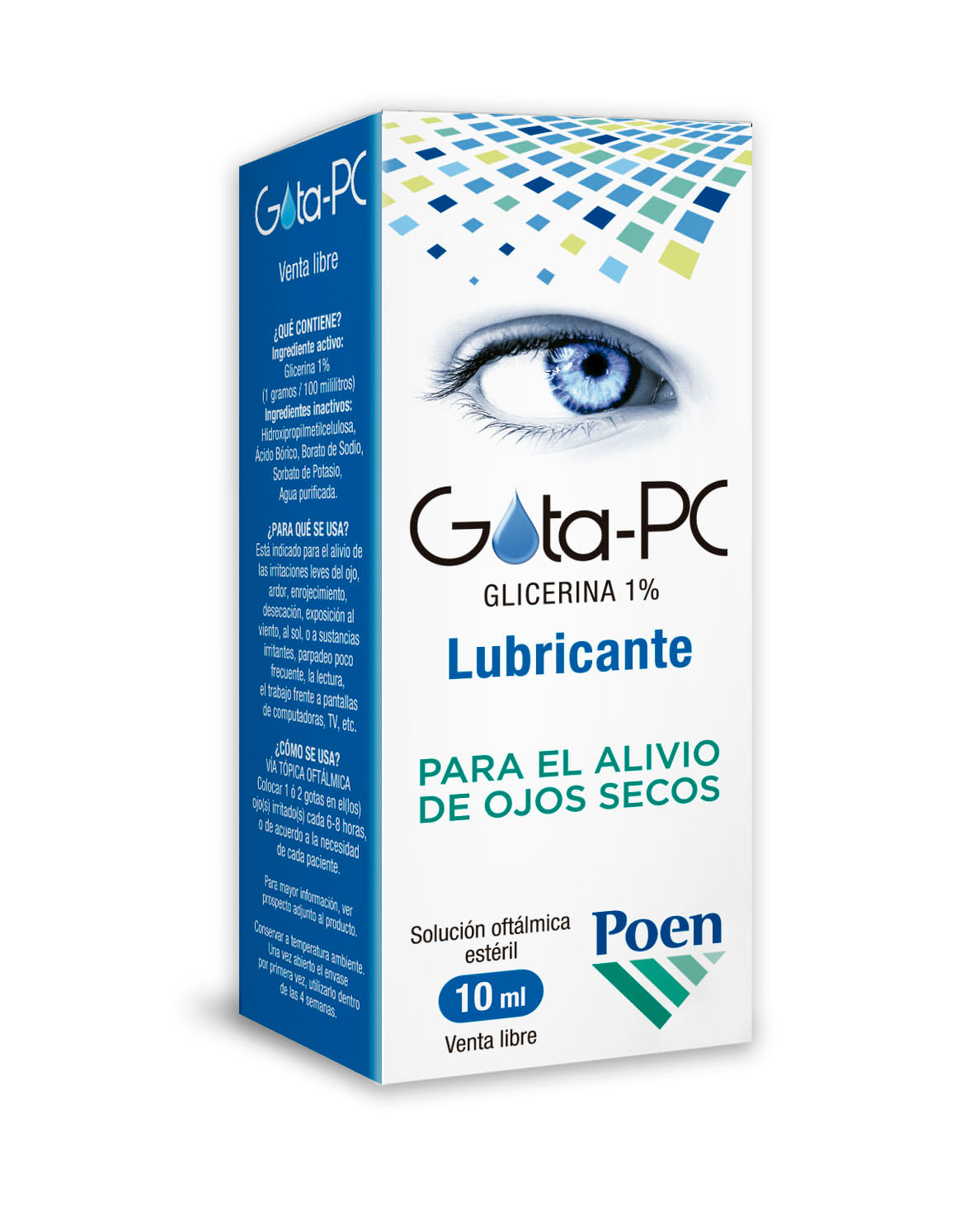 Gota Pc Lubricante Ocular Azul Sequedad 10ml