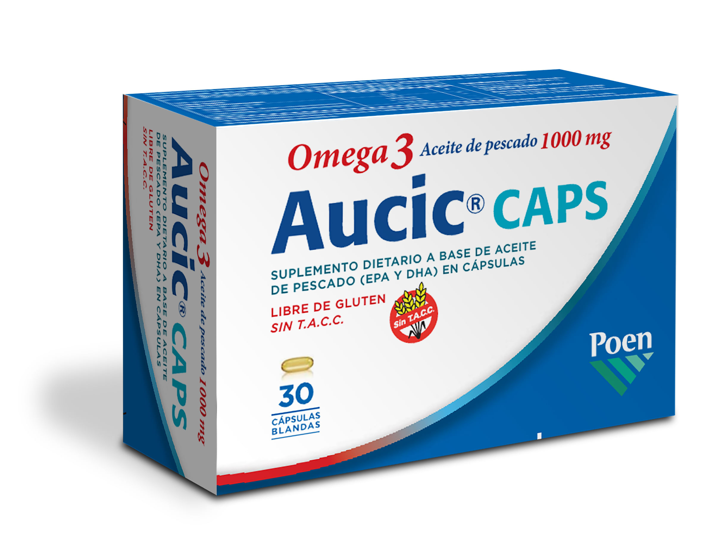 Aucic Caps Omega 3 Aceite de Pescado x 30 Caps