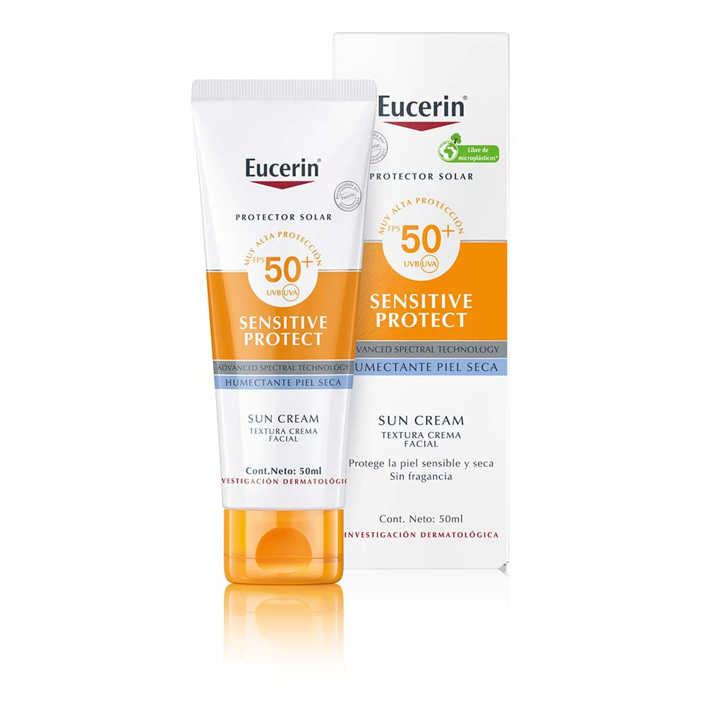 Protector Solar Facial Eucerin Sensitive Protect FPS 50+ 50 ml