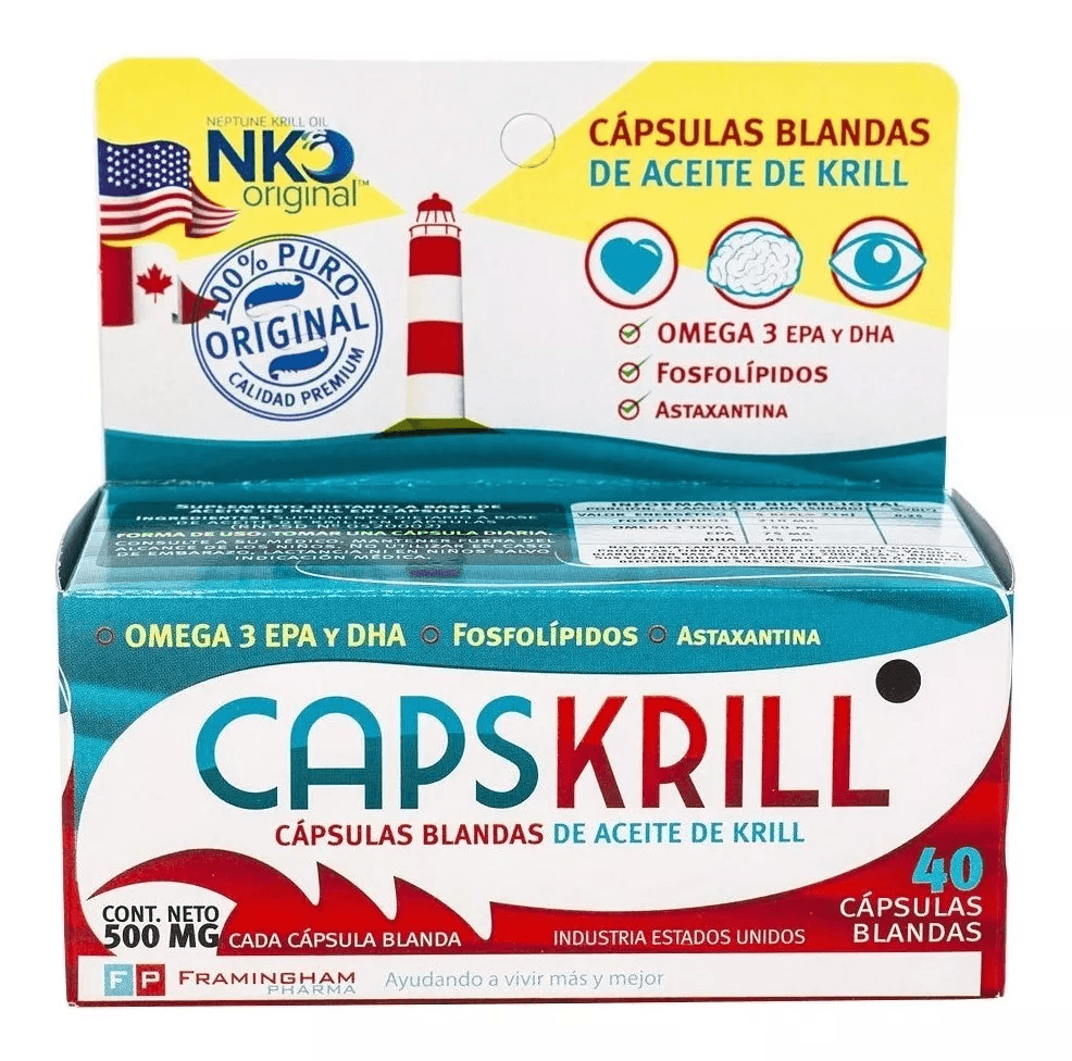 Capskrill Omega 3 Aceite de Krill Puro x 40 Cápsulas