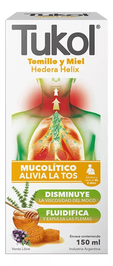 Jarabe Expectorante Tukol Miel Y Tomillo Alivia La Tos 150ml
