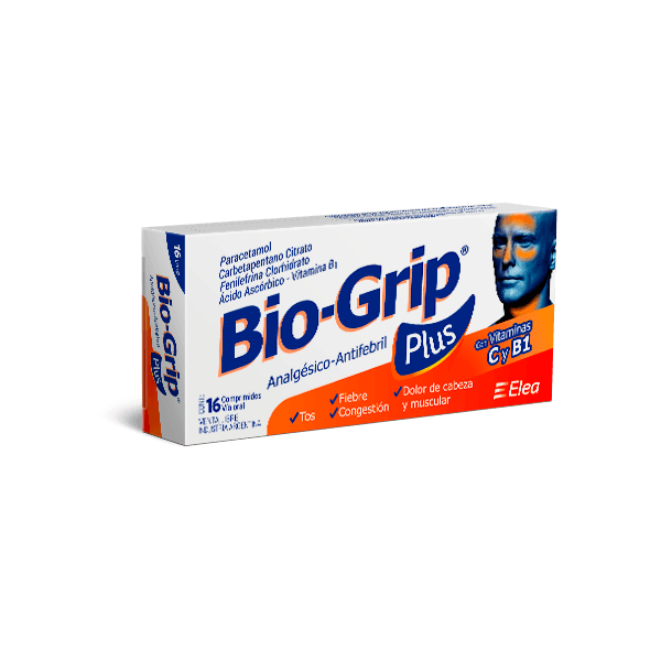 Antigripal Bio-Grip Plus Analgésico Antifebril 16 comprimidos