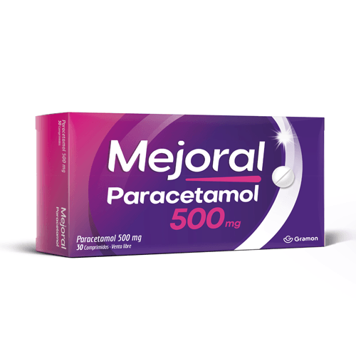 Mejoral Paracetamol 500mg Analgésico Antifebril  30 comp