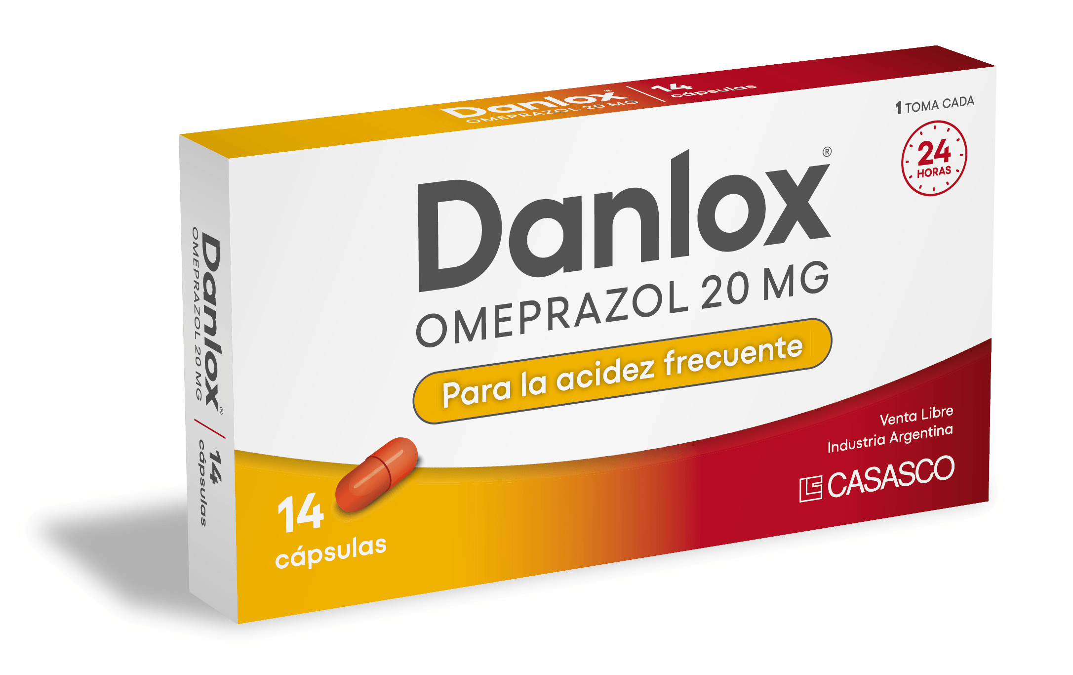 Acidez Estomacal Danlox 20 Omeprazol 14  cápsulas