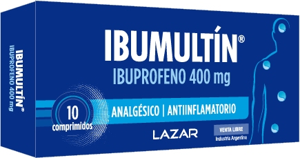 Ibumultin Ibuprofeno 400mg Analgésico Antiinflamatorio 10 comprimidos