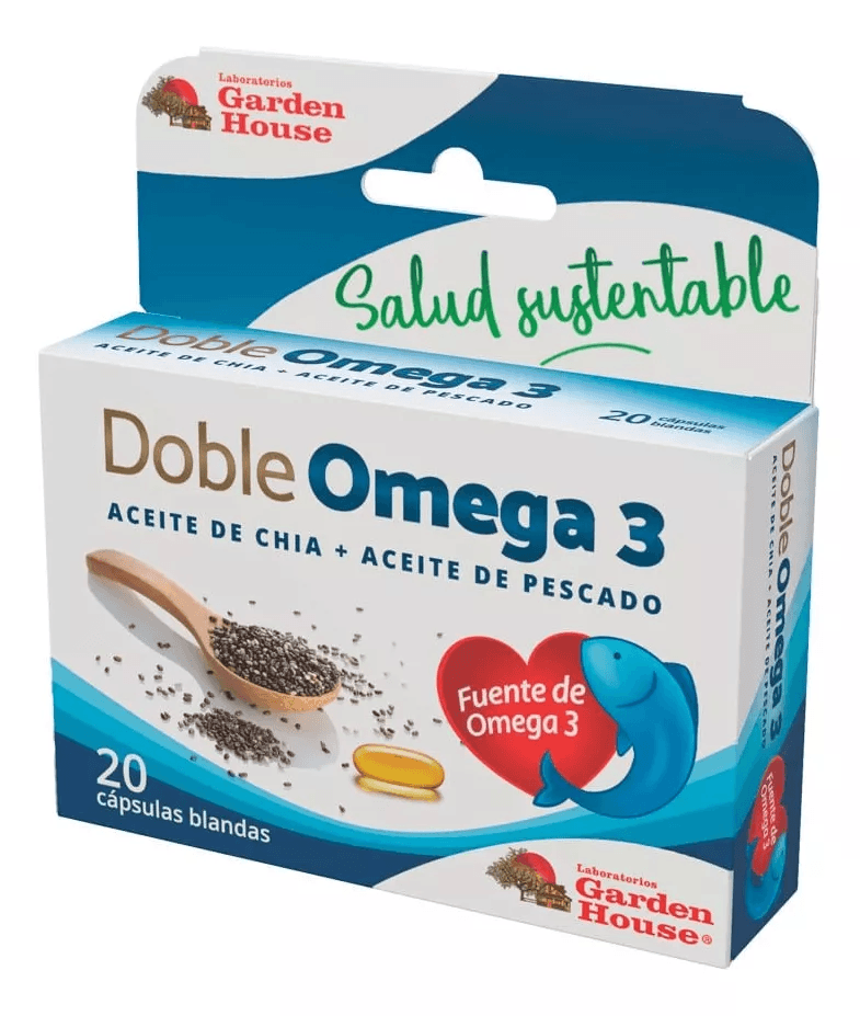 Garden House Omega 3 Aceite de Pescado y Chía x 20 Caps