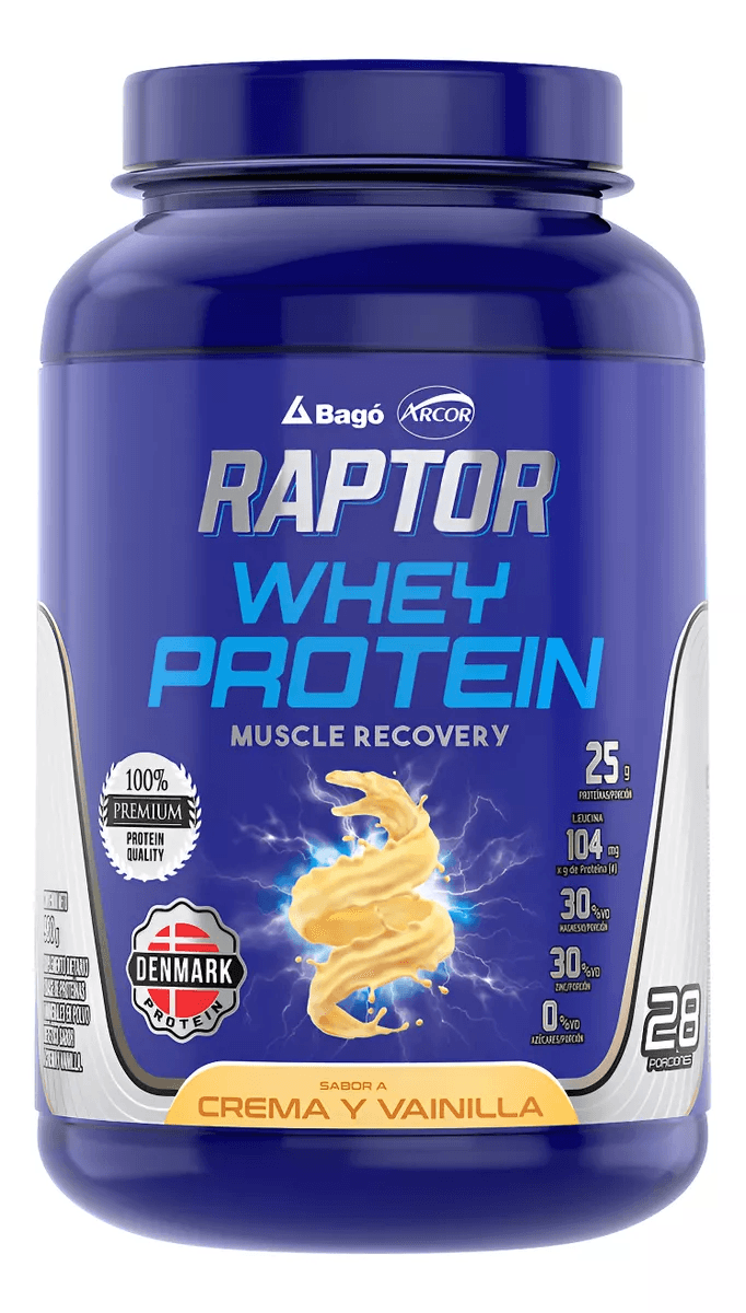 Raptor Whey Protein Proteínas Vainilla Crema 980g