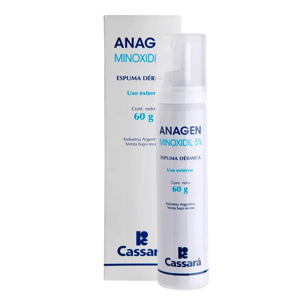 Minoxidil 5% Anagen Espuma Estimula el Crecimiento del Cabello 60g