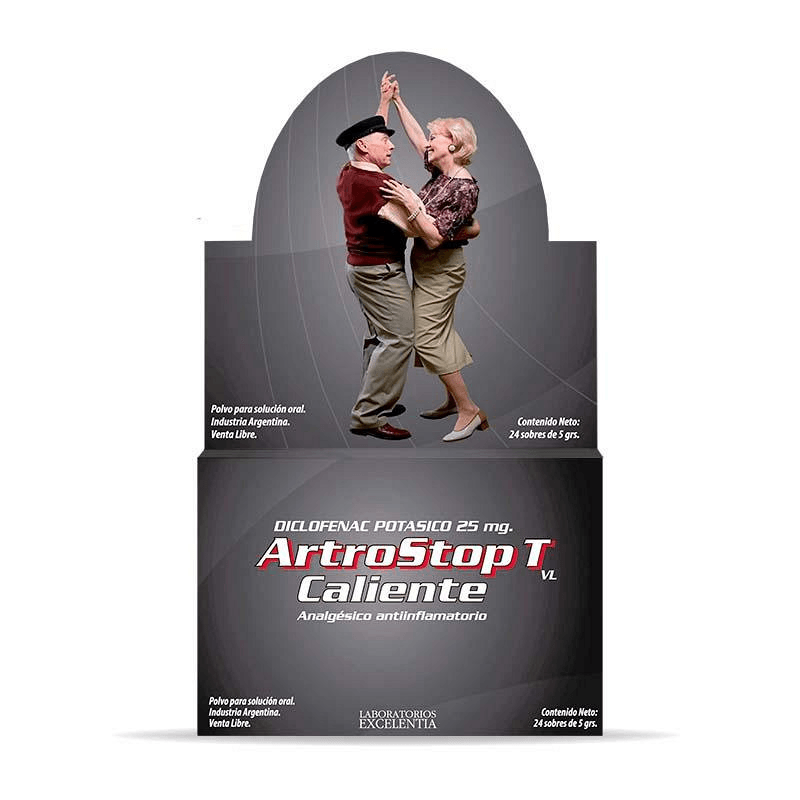 ArtroStop Té Caliente Analgésico Antiinflamatorio Diclofenac 24 sobres de 5g