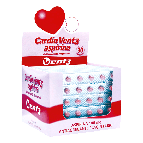 Cardio Vent 3 Aspirina 100mg 25 blíster x 30 comprimidos