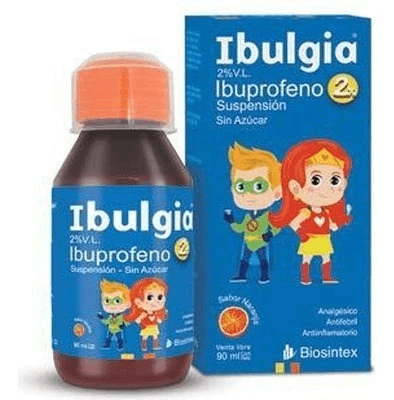 Ibulgia Ibuprofeno 2% sin Azúcar Jarabe 90ml Naranja